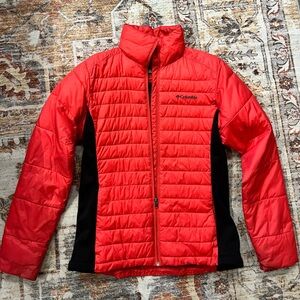 Columbia Red Jacket with Black Accent